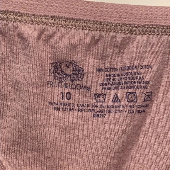 Fruit of the Loom Cotton Panty Briefs Size 10 Fits 3X Mauve Pink 2 Pair New - Picture 7 of 8
